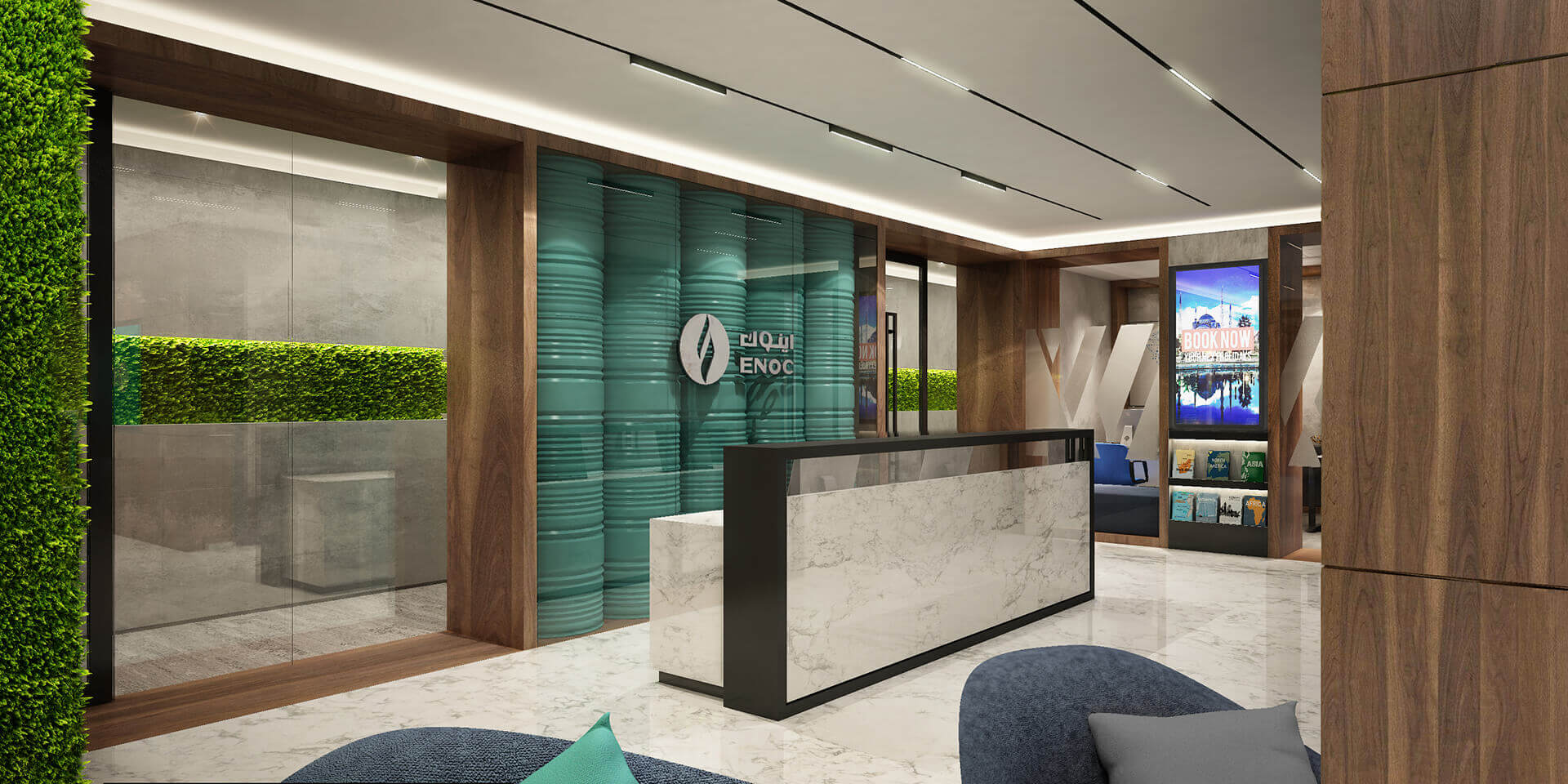 ENOC HR Offices Swiss Bureau Interior Design Company Dubai, UAE