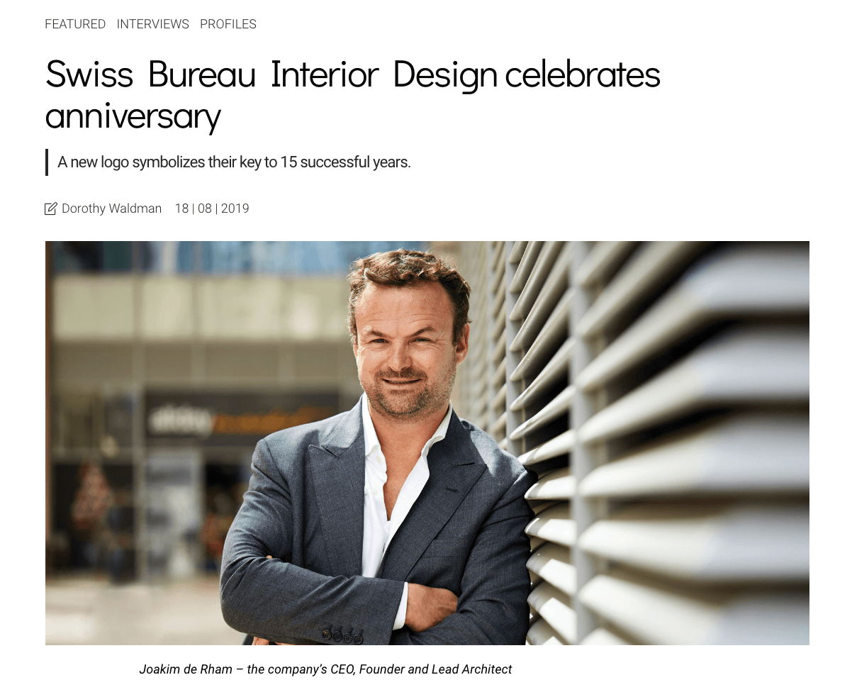 Identity Magazine Swiss Bureau Interior Design Celebrates